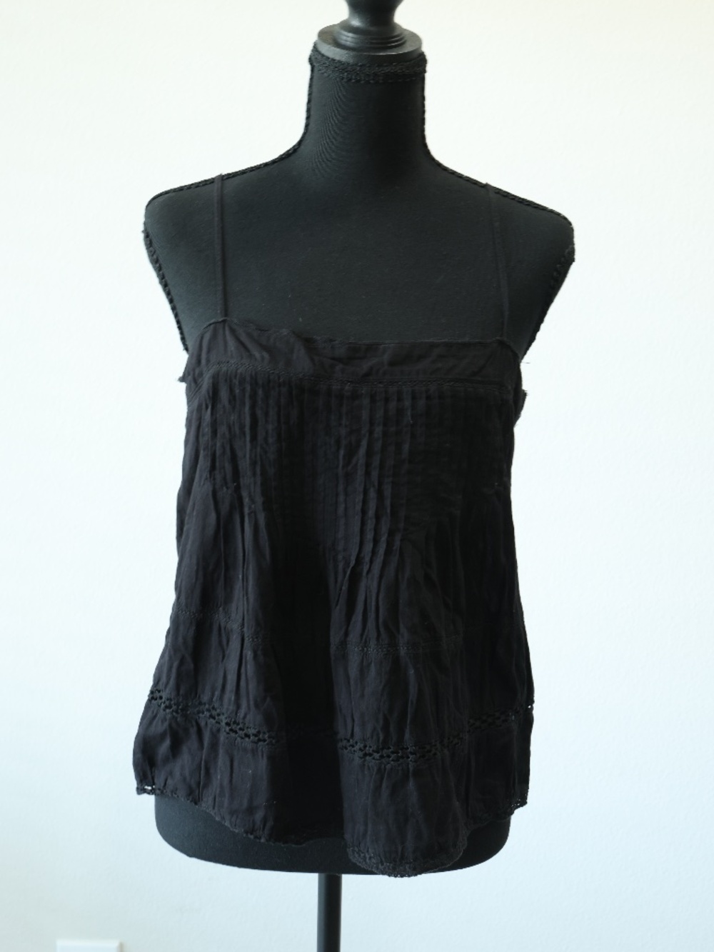 Black sleeveless top
